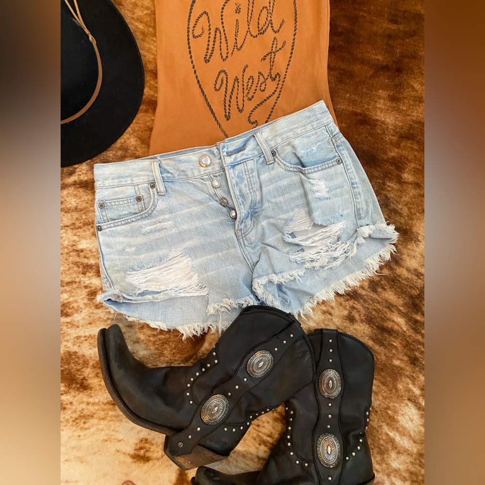 American Eagle Outfitters Destroyed Denim Shorts